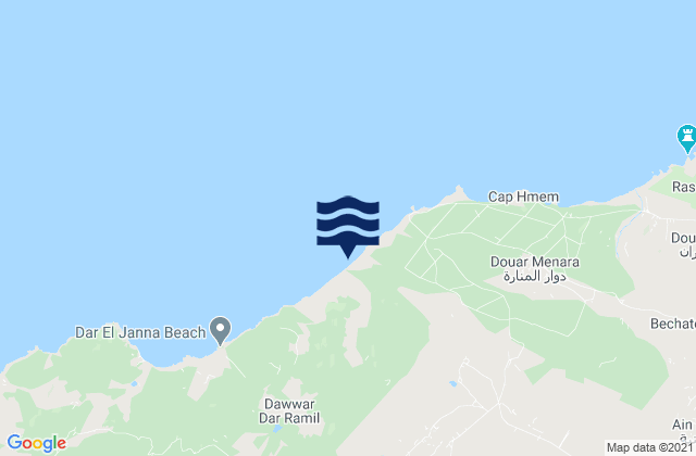 Mapa de mareas Bizerte Sud, Tunisia