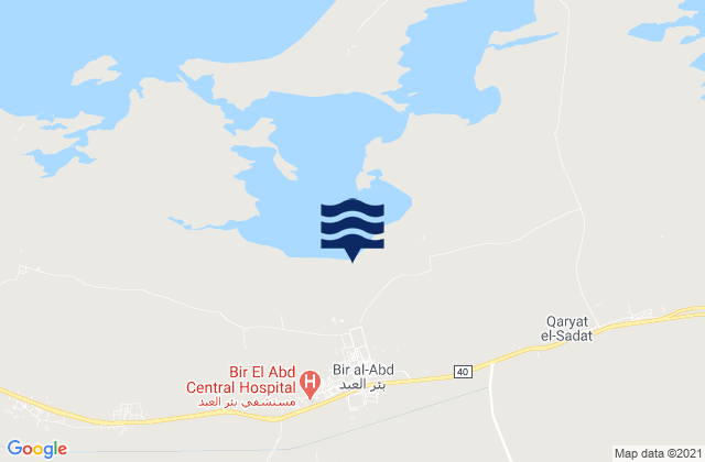 Mapa de mareas Bi’r al ‘Abd, Egypt