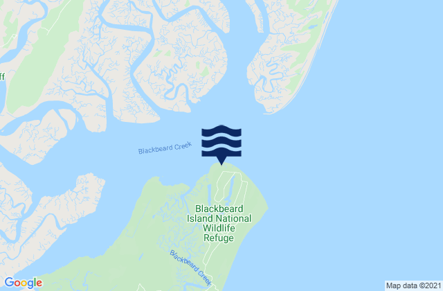 Mapa de mareas Blackbeard Island, United States