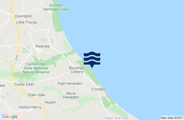 Mapa de mareas Blackhall Rocks Beach, United Kingdom