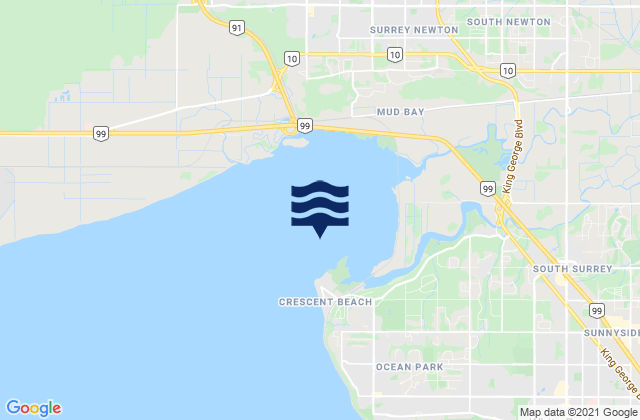 Mapa de mareas Blackie Spit, Canada