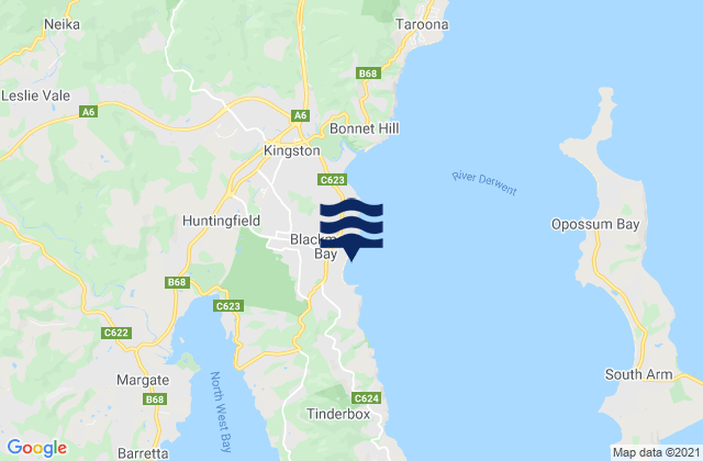 Mapa de mareas Blackmans Bay, Australia