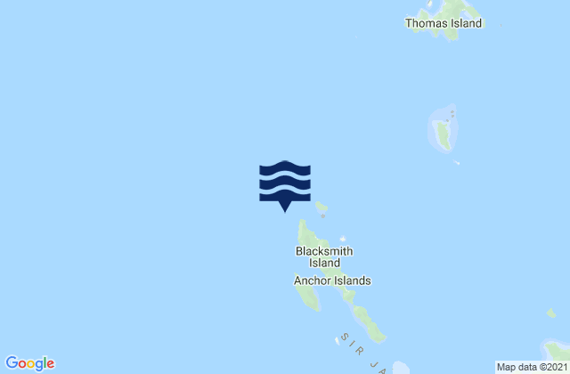 Mapa de mareas Blacksmith Island, Australia