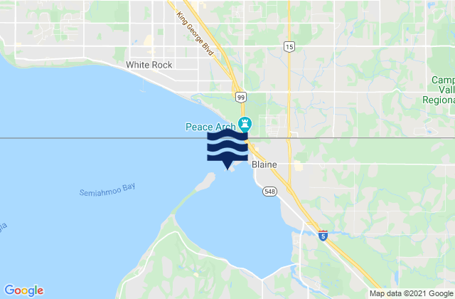 Mapa de mareas Blaine Drayton Harbor, Canada