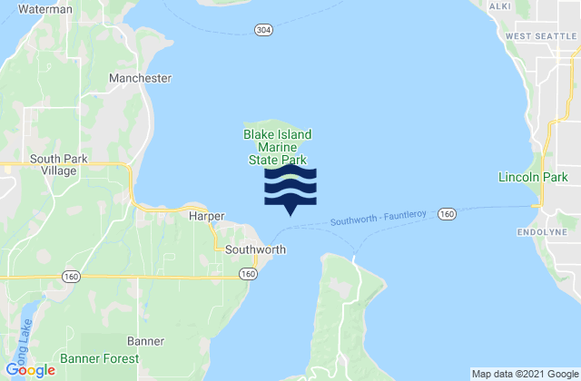 Mapa de mareas Blake Island S of, United States