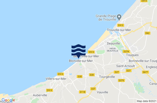 Mapa de mareas Blonville-sur-Mer, France