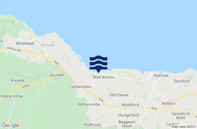 Mapa de mareas Blue Anchor Beach, United Kingdom