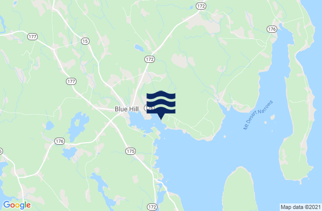 Mapa de mareas Blue Hill Harbor, United States