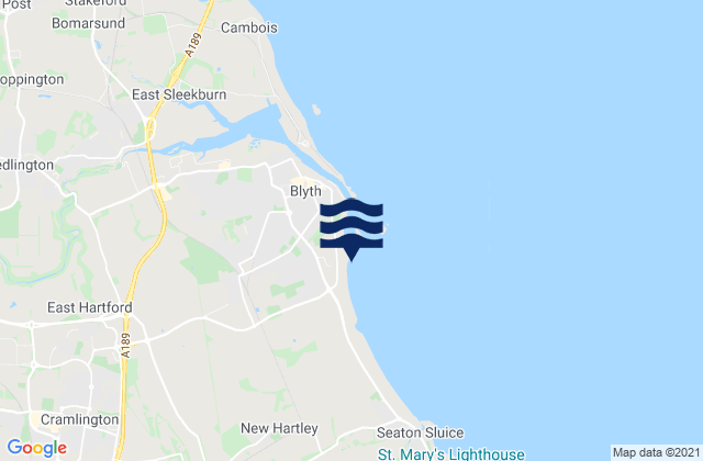 Mapa de mareas Blyth Beach, United Kingdom