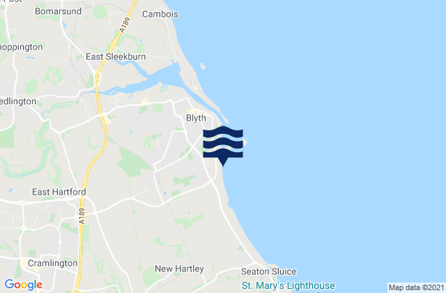 Mapa de mareas Blyth South Beach, United Kingdom