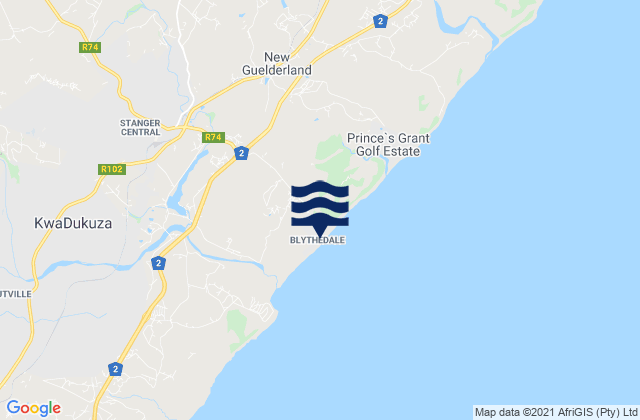 Mapa de mareas Blythedale, South Africa