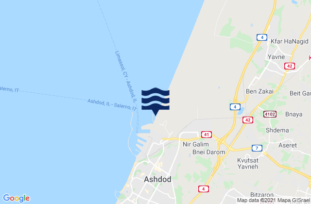 Mapa de mareas Bnei Ayish, Israel