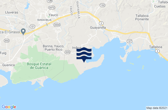 Mapa de mareas Boca Barrio, Puerto Rico