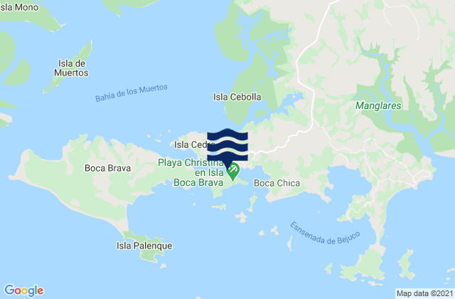 Mapa de mareas Boca Chica, Panama