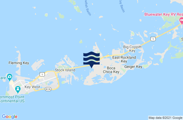 Mapa de mareas Boca Chica Marina, United States