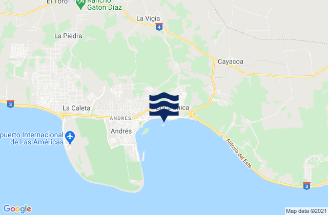 Mapa de mareas Boca Chica, Dominican Republic