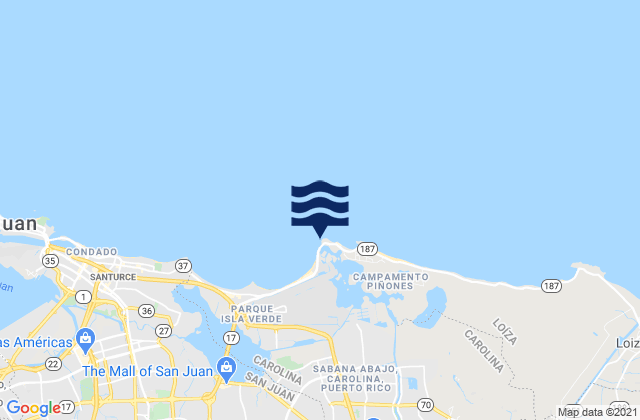 Mapa de mareas Boca De Cangrejos, Puerto Rico