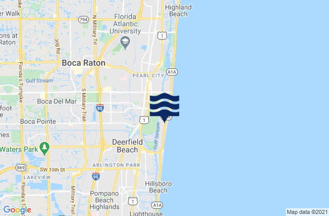 Mapa de mareas Boca Del Mar, United States