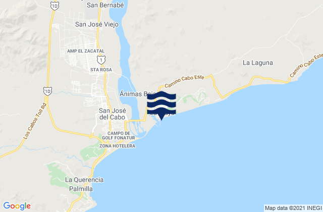 Mapa de mareas Boca Del Salado, Mexico