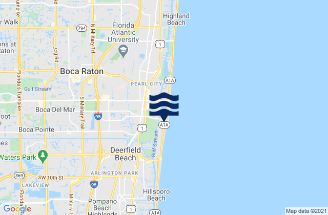Mapa de mareas Boca Raton (Lake Boca Raton), United States