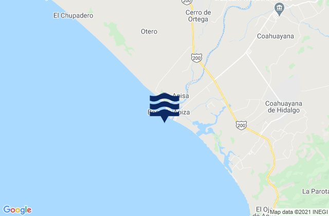 Mapa de mareas Boca de Apisa, Mexico