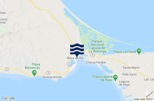 Mapa de mareas Boca de Río, Venezuela