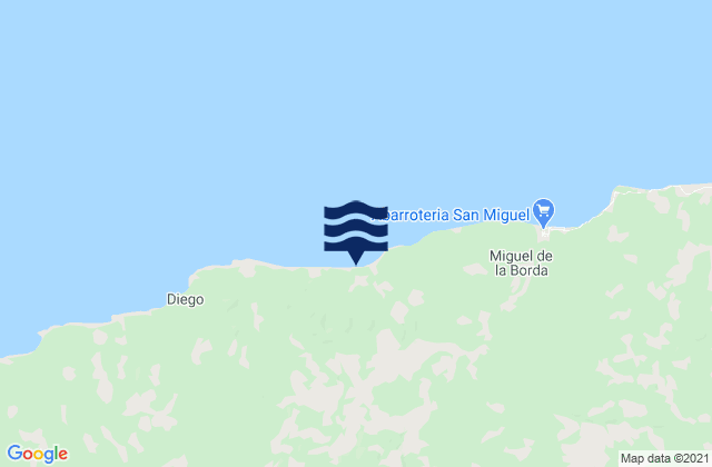 Mapa de mareas Boca del Guásimo, Panama