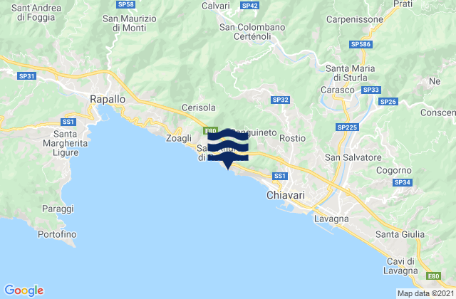Mapa de mareas Bocco, Italy