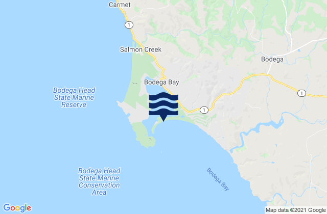 Mapa de mareas Bodega Bay, United States