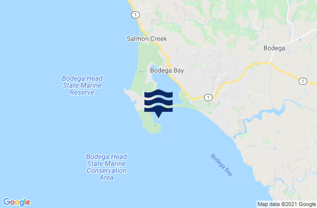 Mapa de mareas Bodega Harbor Entrance, United States
