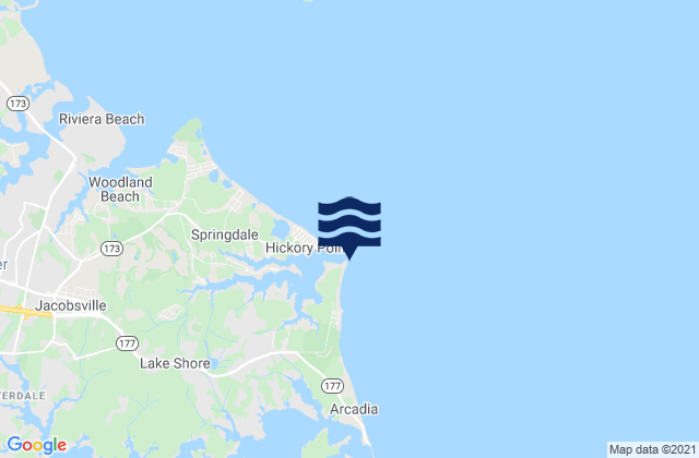 Mapa de mareas Bodkin Point, United States