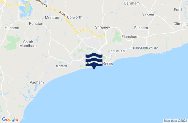 Mapa de mareas Bognor Regis, United Kingdom