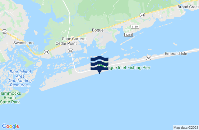 Mapa de mareas Bogue Pier, United States