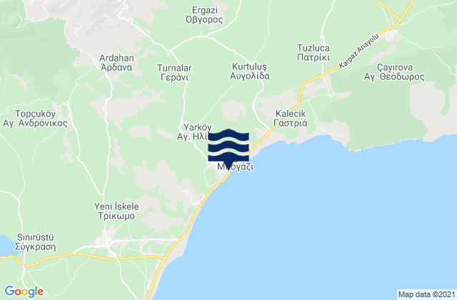 Mapa de mareas Bogázi, Cyprus