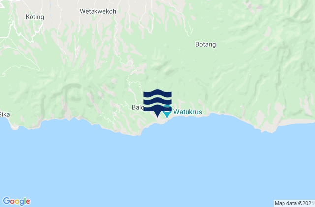 Mapa de mareas Bola, Indonesia