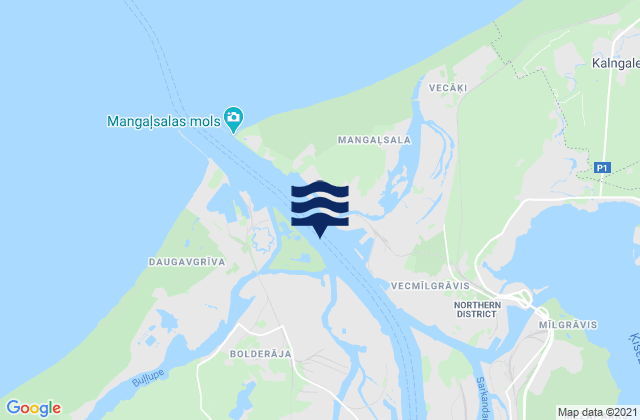 Mapa de mareas Bolderaja, Latvia