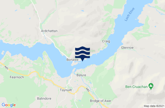Mapa de mareas Bonawe, United Kingdom