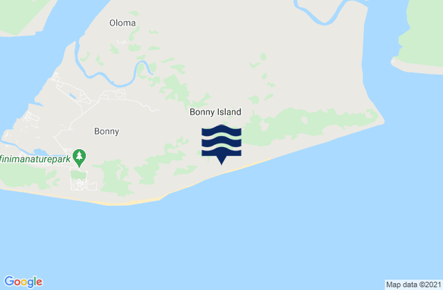 Mapa de mareas Bonny, Nigeria