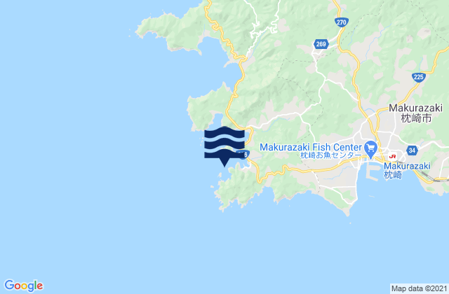 Mapa de mareas Bono Tsu Tomari Ura, Japan