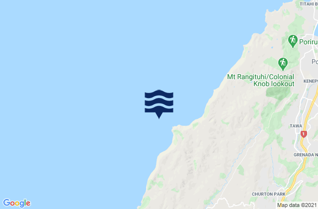 Mapa de mareas Boom Rock, New Zealand