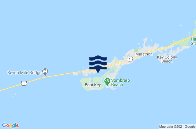 Mapa de mareas Boot Key Harbor, United States