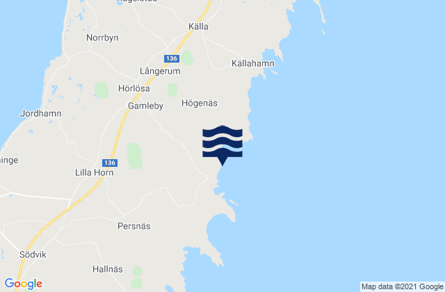 Mapa de mareas Borgholms Kommun, Sweden