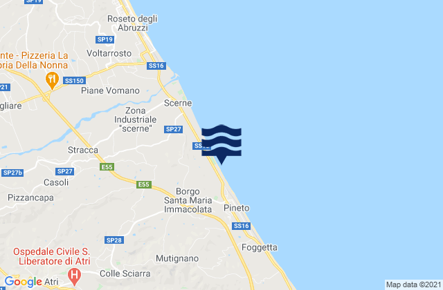 Mapa de mareas Borgo Santa Maria Immacolata, Italy