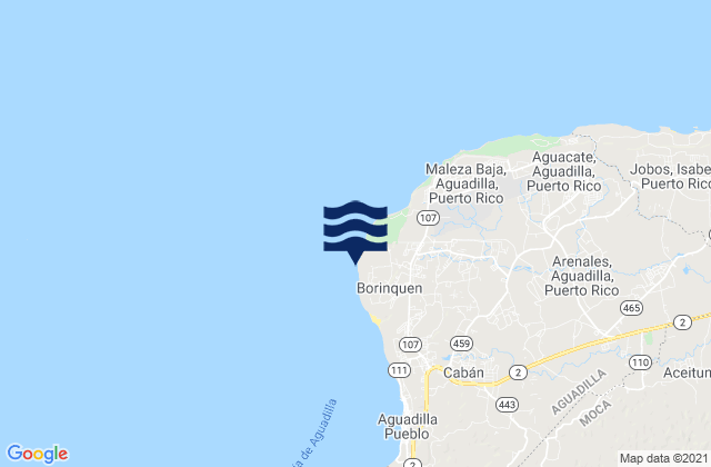 Mapa de mareas Borinquen Barrio, Puerto Rico