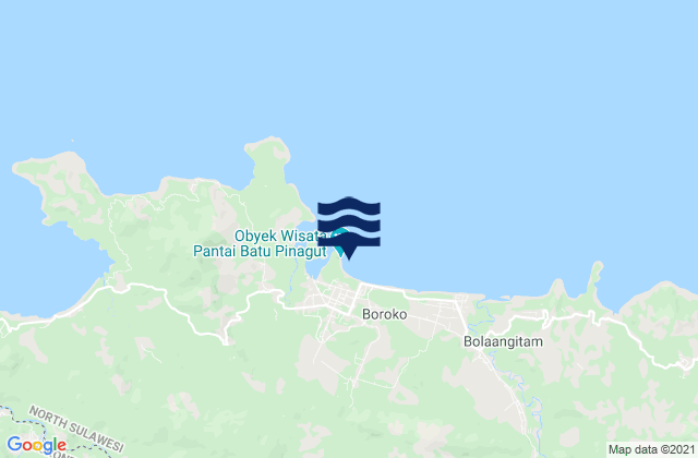 Mapa de mareas Boroko, Indonesia
