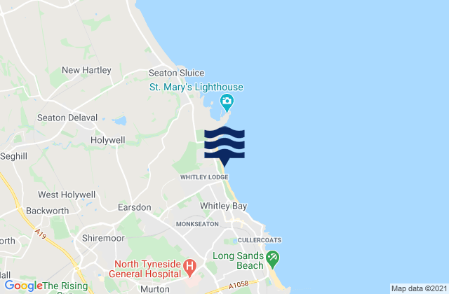 Mapa de mareas Borough of North Tyneside, United Kingdom