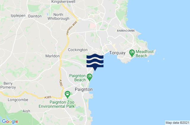 Mapa de mareas Borough of Torbay, United Kingdom