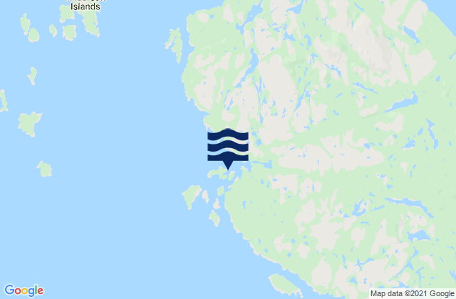 Mapa de mareas Borrowman Bay, Canada