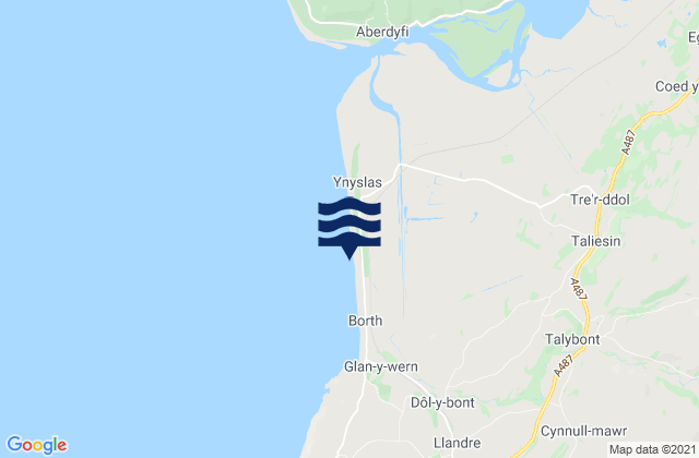 Mapa de mareas Borth / Ynyslas, United Kingdom