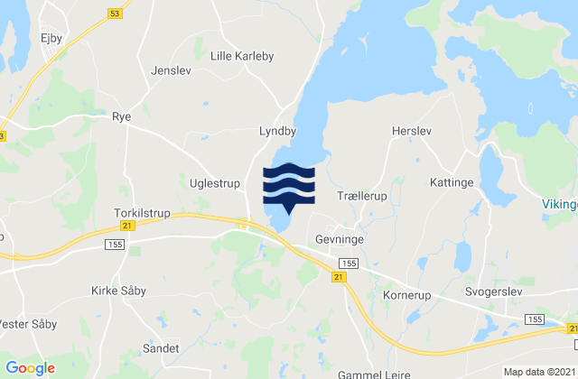 Mapa de mareas Borup, Denmark